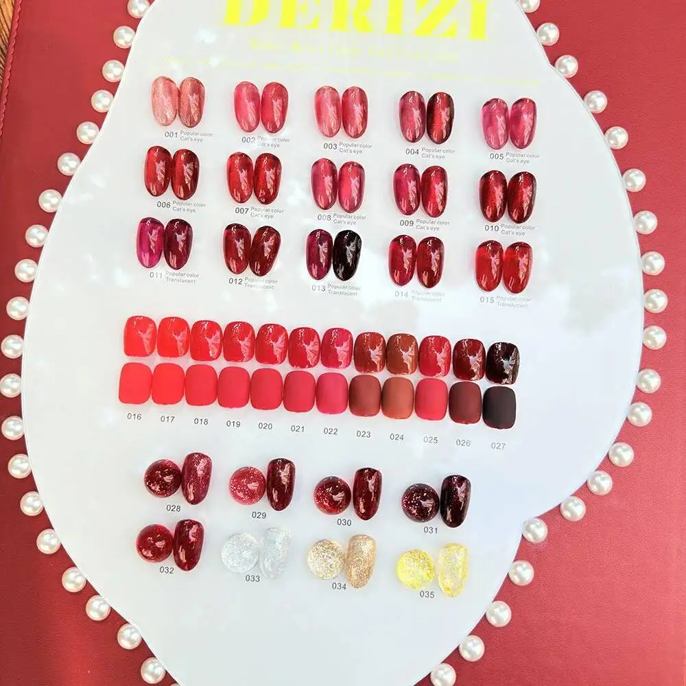 HEMA/TPO FREE High-end 35 Red Gel Polish Set Easy Soak Off UV Gel Polish Nail Kit Nail Salon Profession Varnishes Gel Wholesale