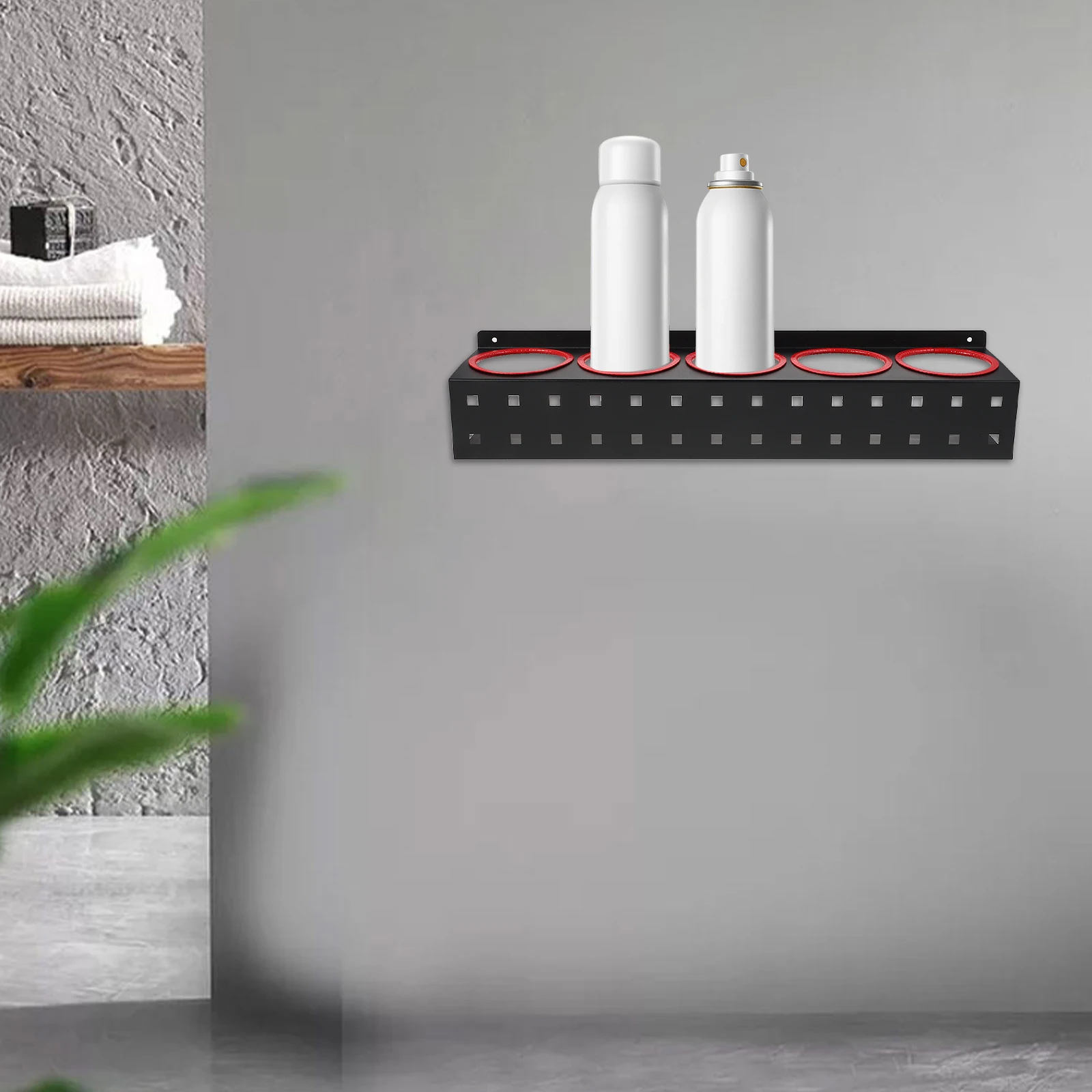 

Spray Bottle Storage Mounted Multifunctional Organizer Abrasives Wax Cans Garage Space Saving Shelf Spray