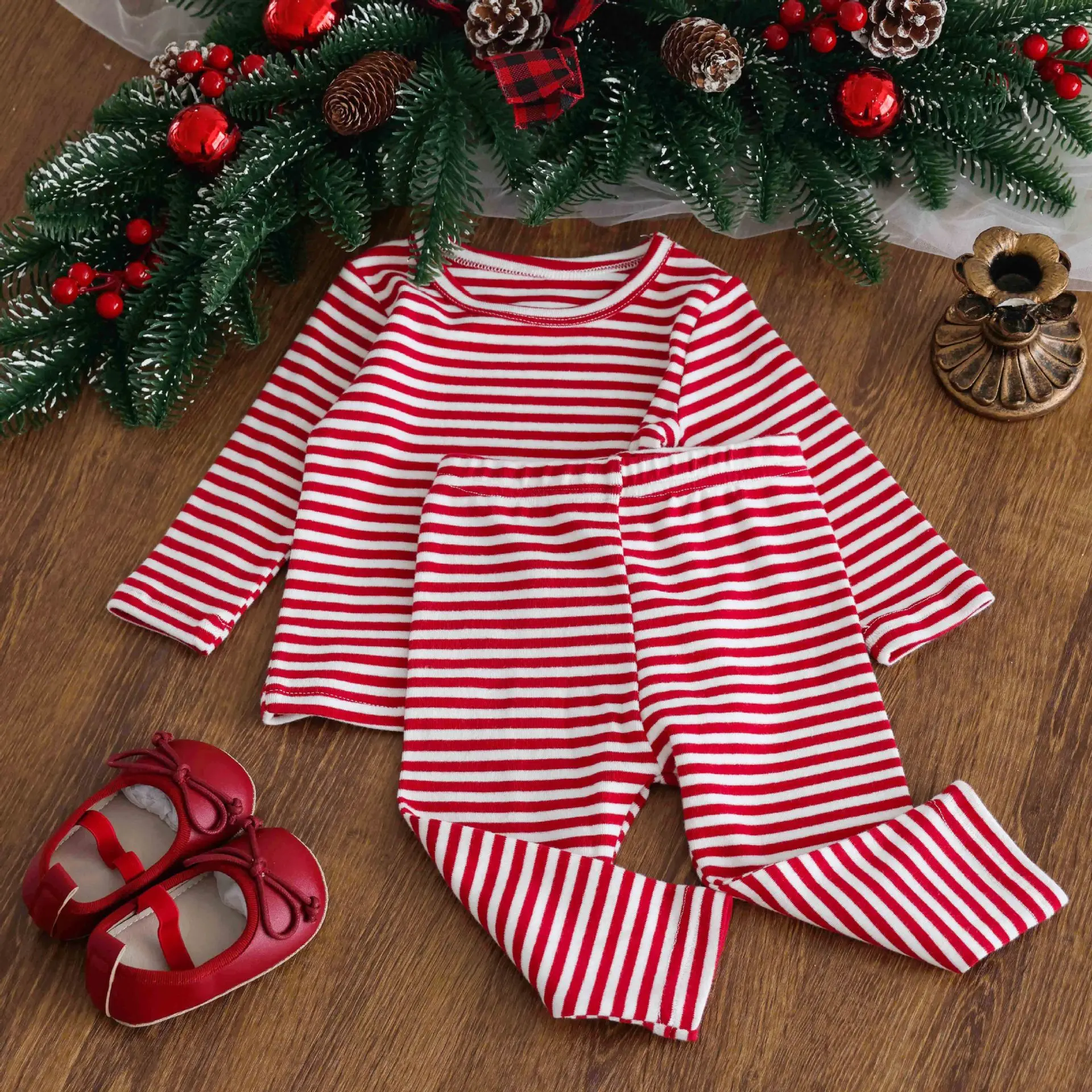 Weihnachten niedlichen Elf Party Neugeborenen Kleidung Hut 2 Stück bequem und weich 0-24m Jungen Mädchen Frühling Herbst Weihnachten Baby Overall – Detail 15