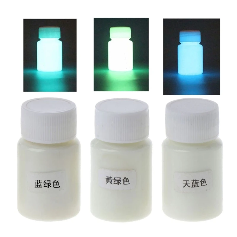 Y1UB Glow in the Dark Pigment Powder Luminous Mica Powder Perfect for Epoxy Resin Liquid Resin Colour Pigment DIY Jewelry