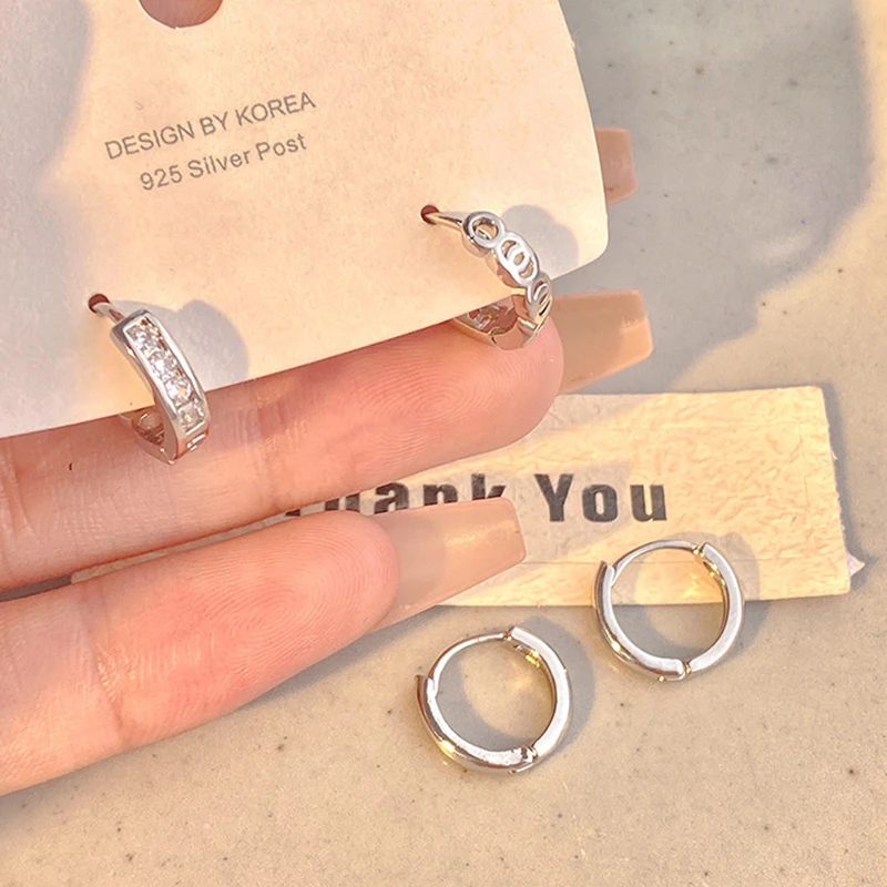 

Серьги женские из четырех частей, ювелирные изделия с пряжкой и цирконием класса ААА