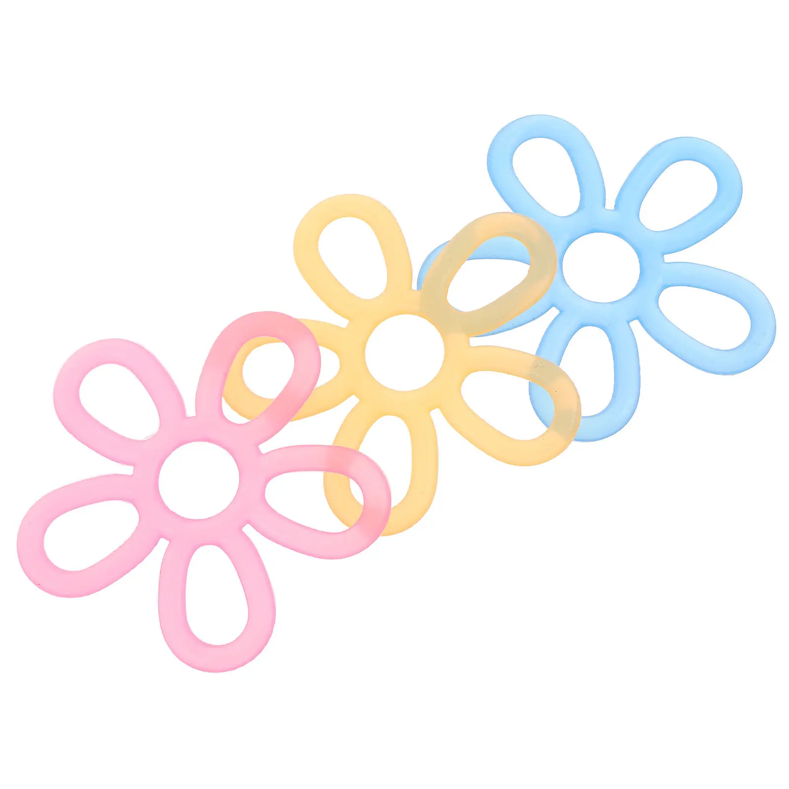 3Pcs Finger Strengthener Flower Shape Silicone Hand Trainer for Musicians Typists Hand Muscle Rehabilitation Thumb Strengthener