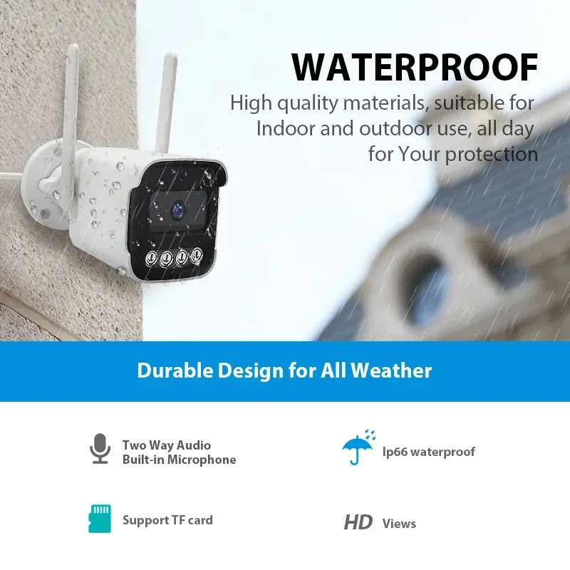 HD 1080P WiFi IP Security Camera 3MP Outdoor Camera Two-Way Audio Motion Detection Home  High Definition Indoor