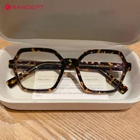 KANSEPT Gafas cuadradas Wo, gafas de lectura para hombre, gafas transparentes con luz azul para mujer, lentes ópticos con gafas de receta-3
