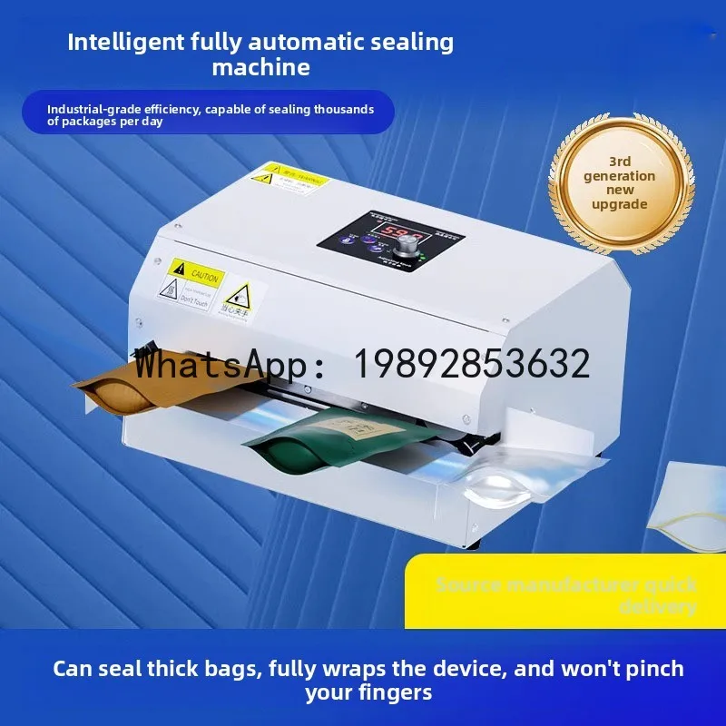 QQ Automatic continuous sealing machine for tea foil bags, commercial small-scale mooncake hot air blower