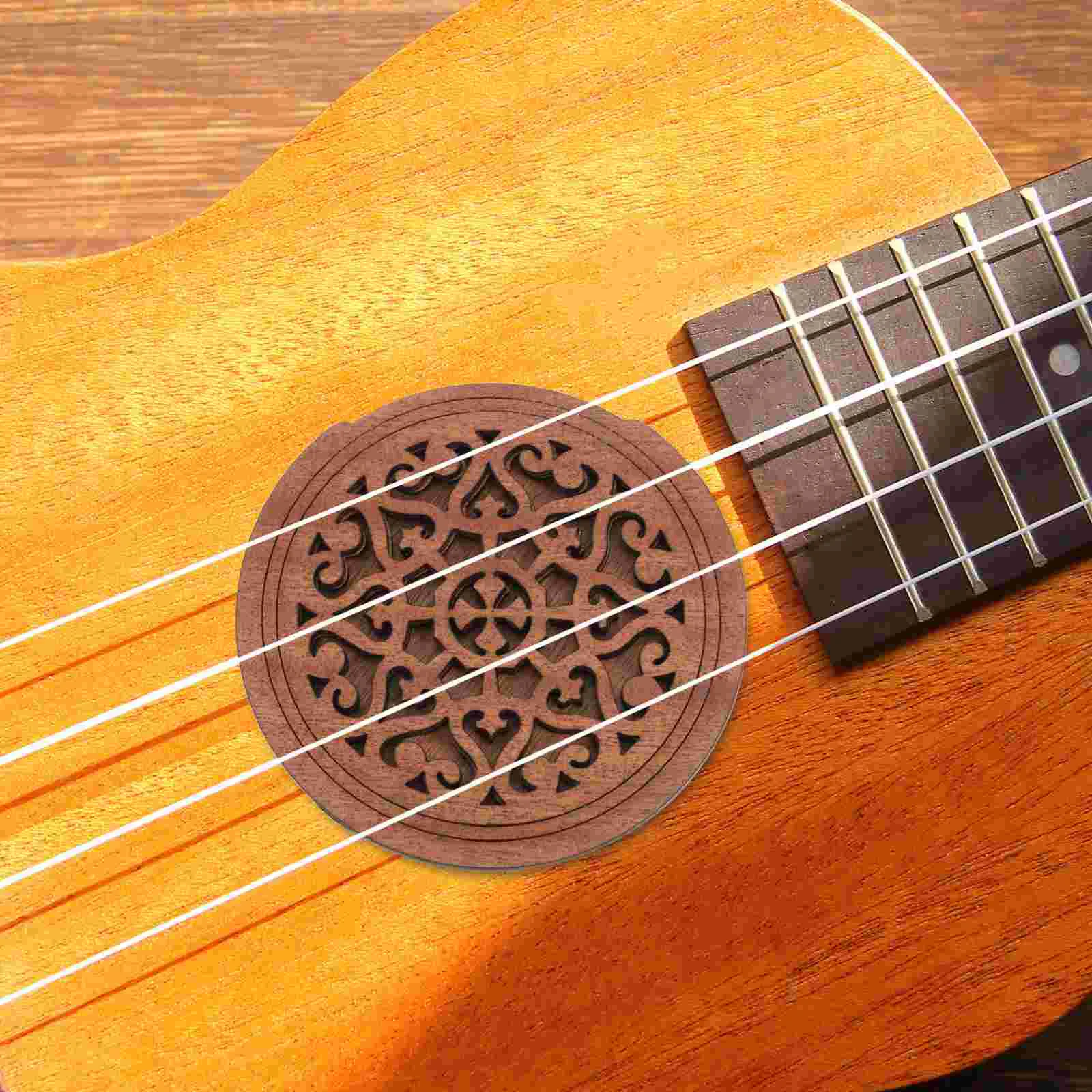 Accessories Guitar Sound Hole Cover Accessory Wood Soundhole Screen Resonator Parts