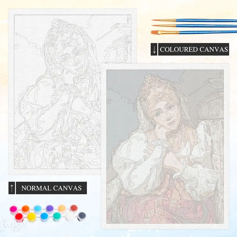 GATYZTORY Painting By Numbers Girl Drawing On Canvas Handpainted Gift Diy Figure Picture By Number Kits Home Decoration