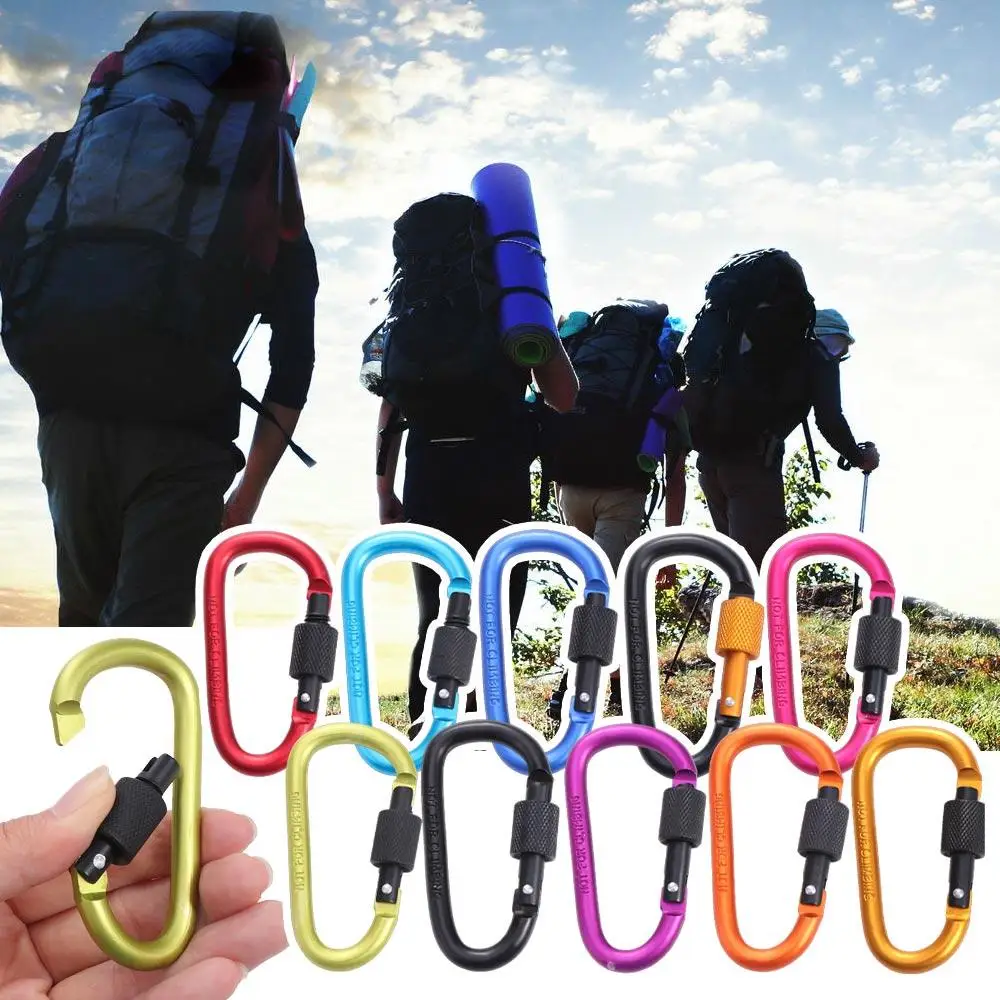 

Mountaine Carabiner Survival Buckle Key Holder Rope Buckle Fishing Carbin Buckle Water Cup Buckle Tourist Hooks Carabiner Clip