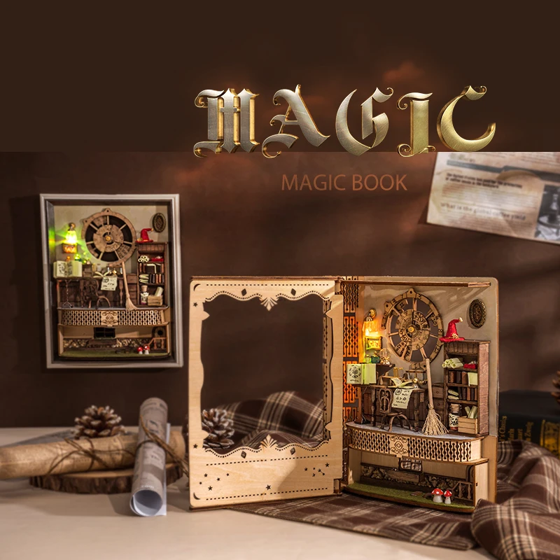 DIY Wooden Casa Magic Photo Frame Doll Houses Miniature Building Kits With Furniture Lights Dollhouses for Friends Birthday Gift