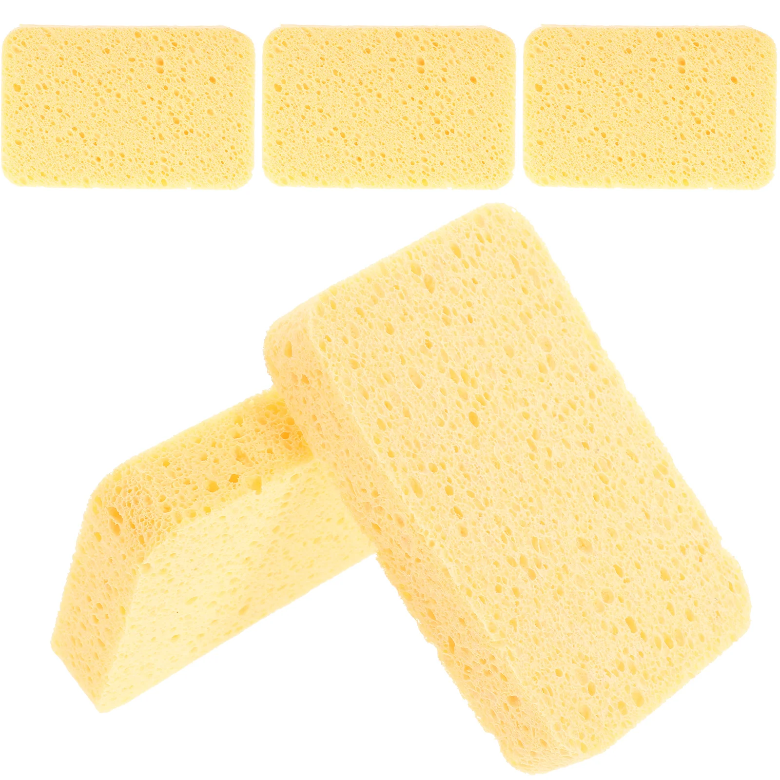 

5 Pcs Dish Sponges for Washing Dishes Kitchen Scouring Pad Cleaning Eco Sponges 11x7x2cm Thick Wood Pulp Cotton