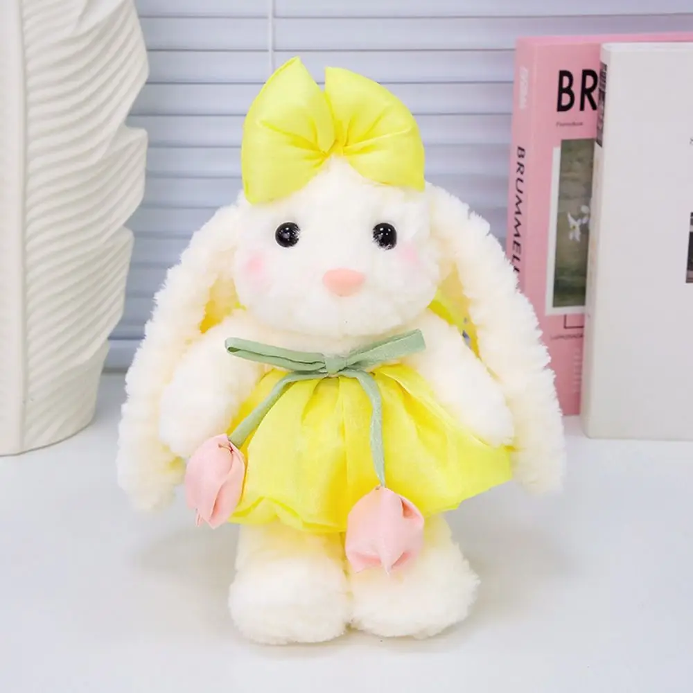

Big Ear Bunny Plush Doll Bow Tie Soft Stuffed Animals Rabbit Toy Tulips Comfortable Rabbit Plush Toy Home Decor