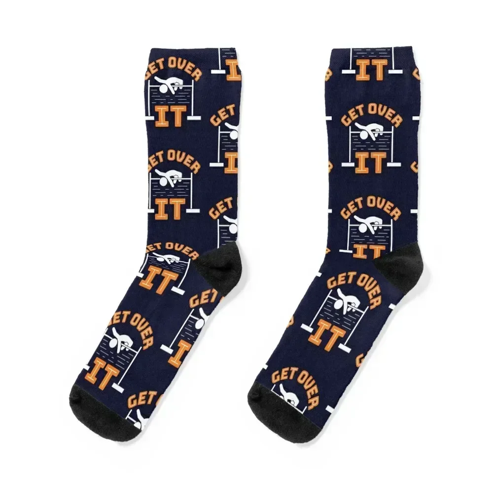 

High Jump - Get Over It Socks Thermal man winter Stockings bright garter Men's Socks Women's