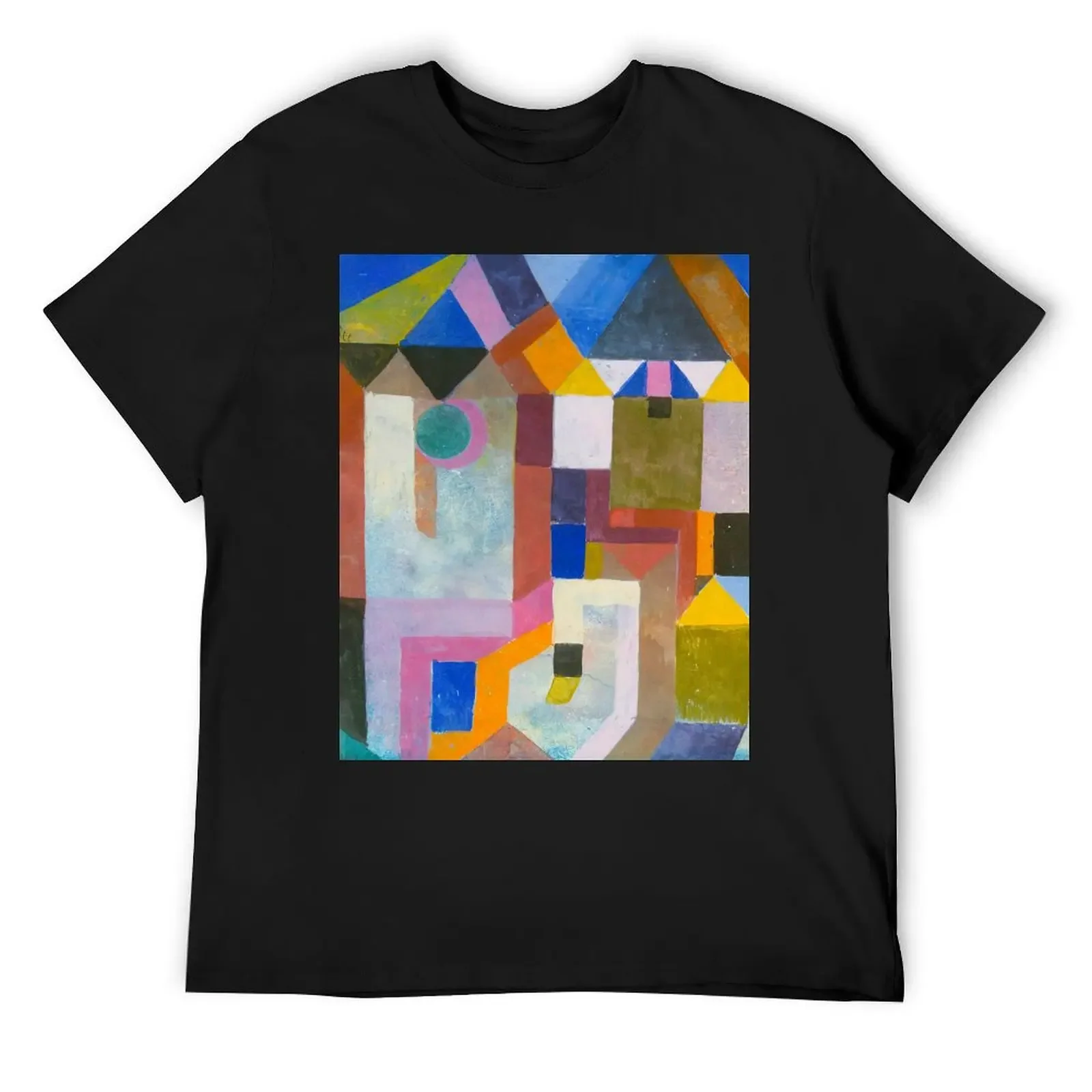 Colorful Architecture (1917) by Paul Klee T-Shirt anime t shirts Blouse graphic t shirts oversized t shirt men