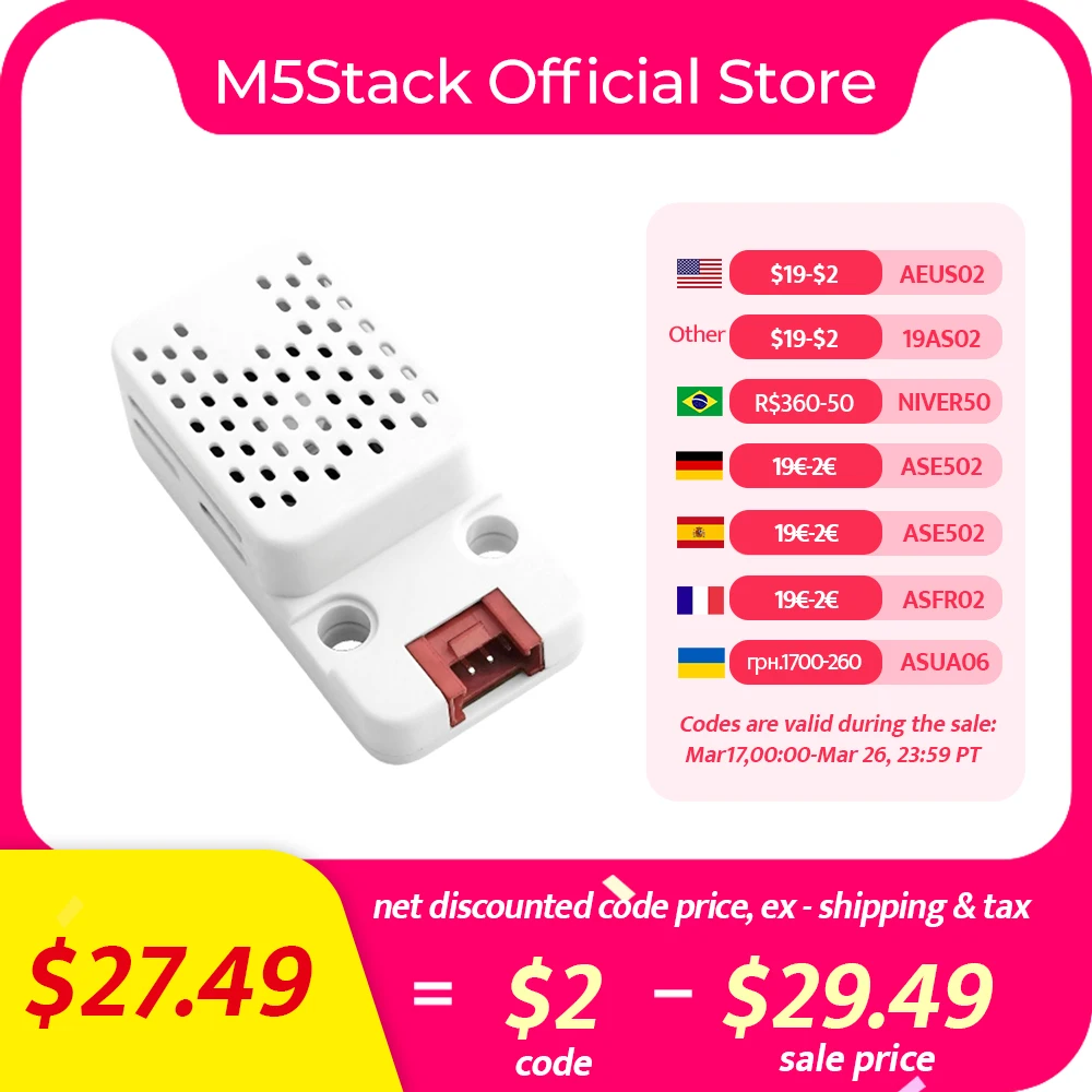 M5Stack CO2 Unit with Temperature and humidity Sensor (SCD40)