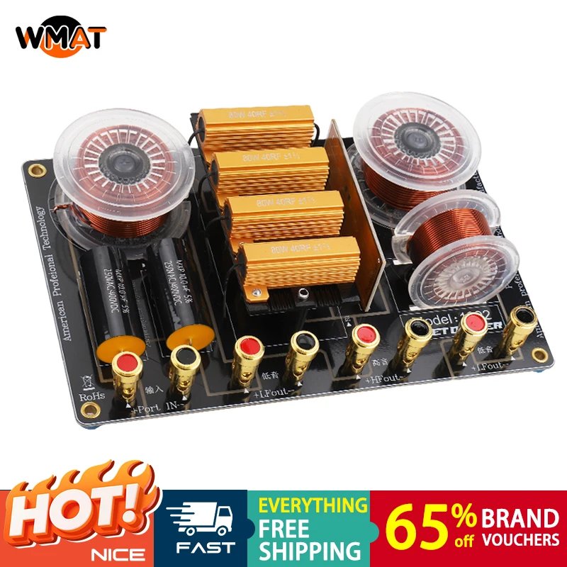 

1992 Two-Way Crossover with Two Woofers and One Tweeter for Distortion-Free High Power Audio Equipment