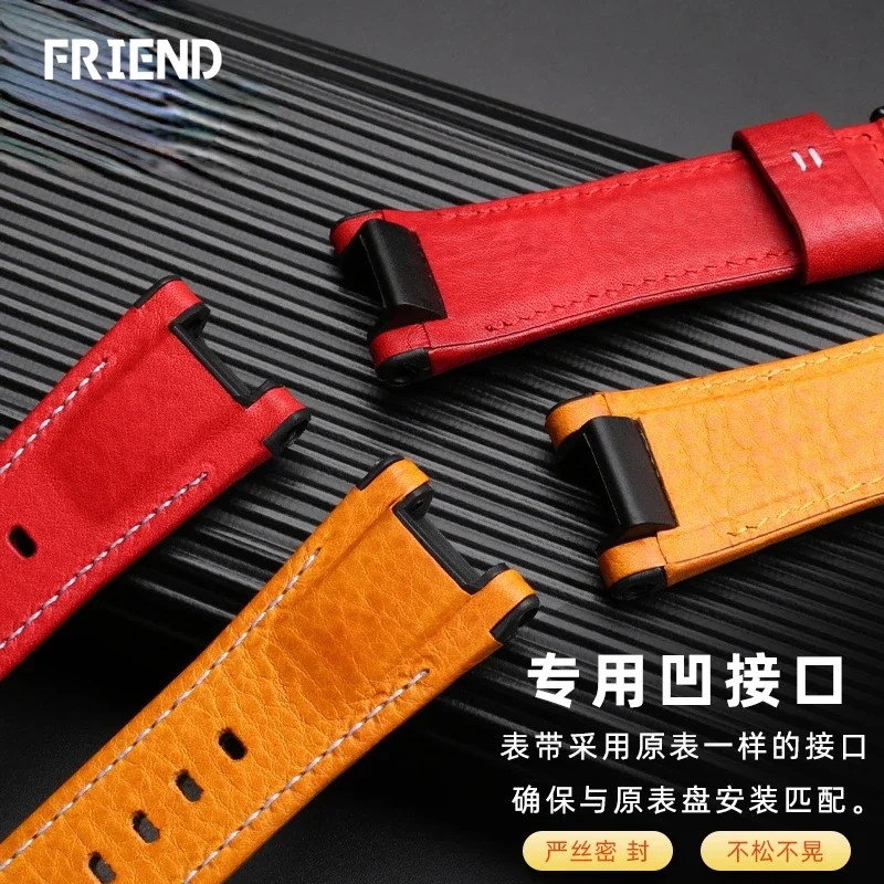 Suitable for Casio GST-S130/S110/S120/W130l/B100/W300 Genuine Leather Nylon Men\'s Watch Band