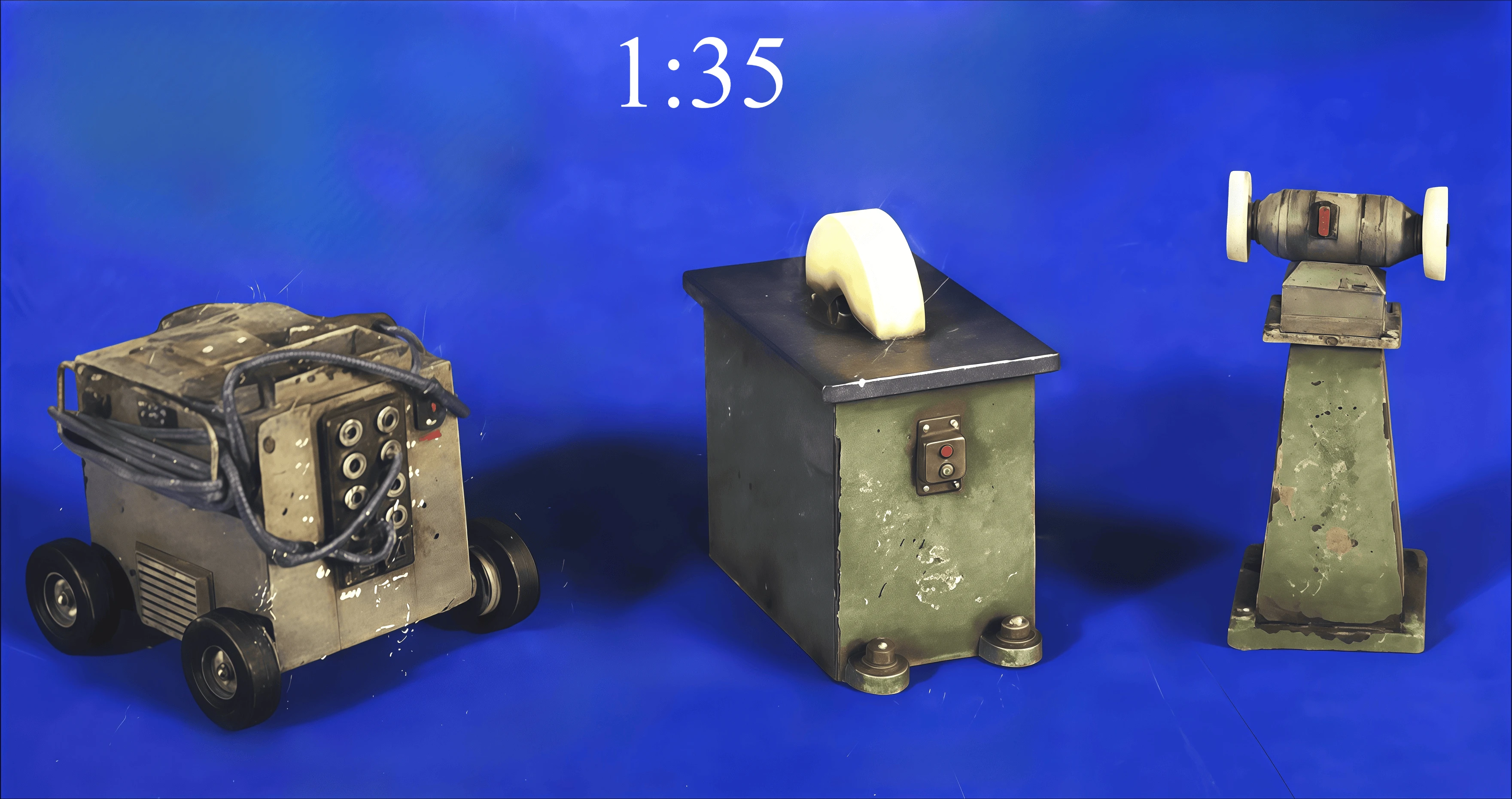 

1:35 Набор моделей из смолы Gk, упаковка для производства сцен, неокрашенная, необходимо собранно