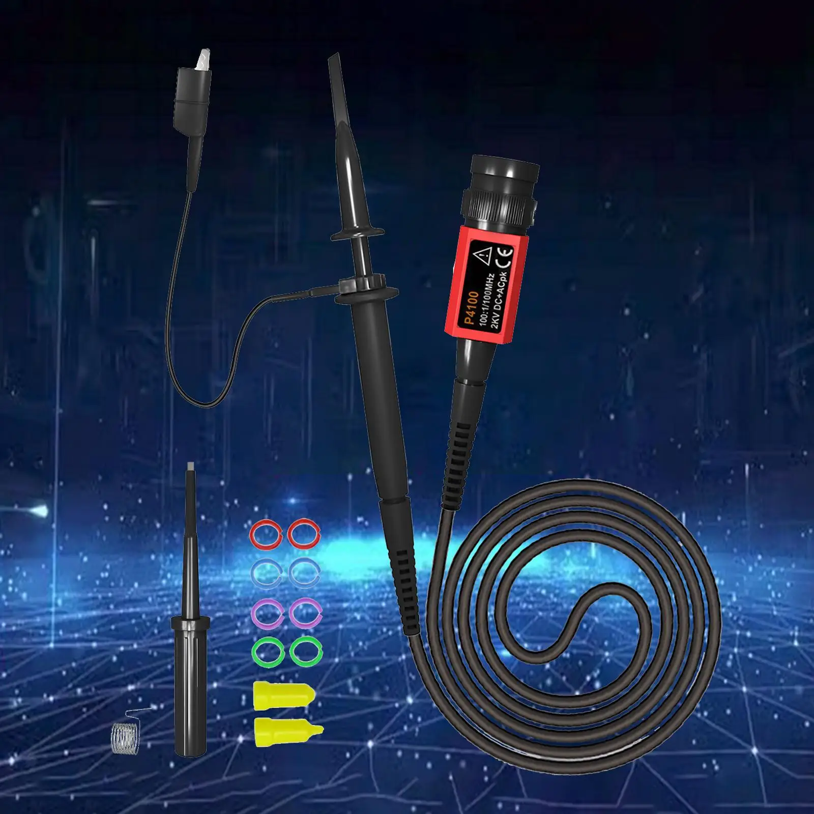 Imagem -05 - Osciloscópio Universal Clip Sonda para Osciloscópios Digitais 100:1 2kv 100mhz