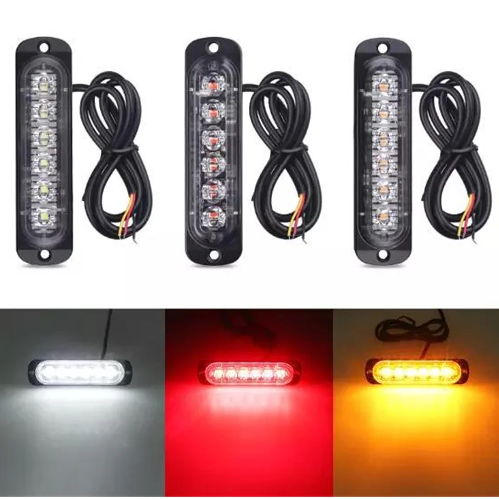 

6 LED Light Bar Spot Beam Offroad Work Lamp 12V-24V Driving Fog Lights for SUV 4WD Auto Car Boat Truck ATV - Car Lighting