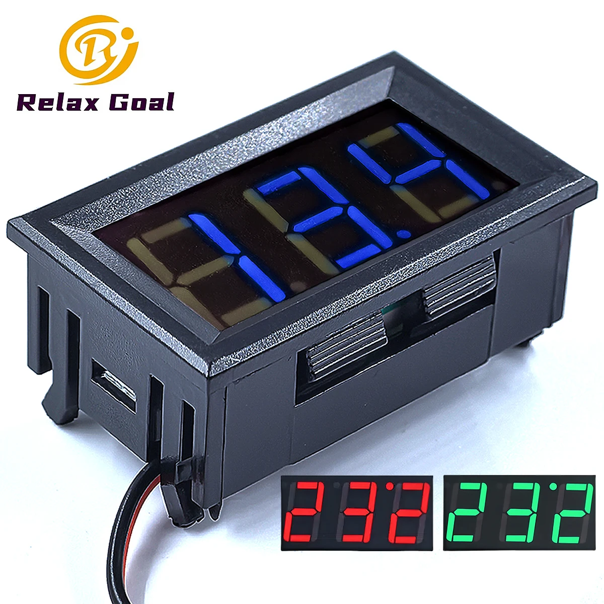 

DC4.5V-30V Digital Voltmeter Ammeter 0.56inch Two-wire LED Display Voltage Current Meter Tester for Car Electromobile Motorcycle