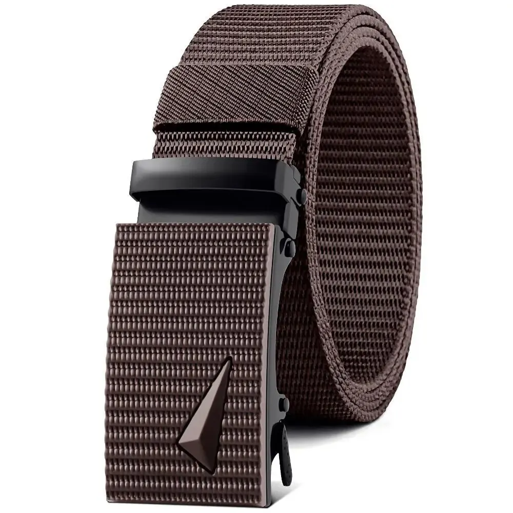 Herenriem Automatische metalen gesp Imitatie nylon singelband Werkriem voor buiten Tandeloze automatische gesp Casual sport Canvas riem