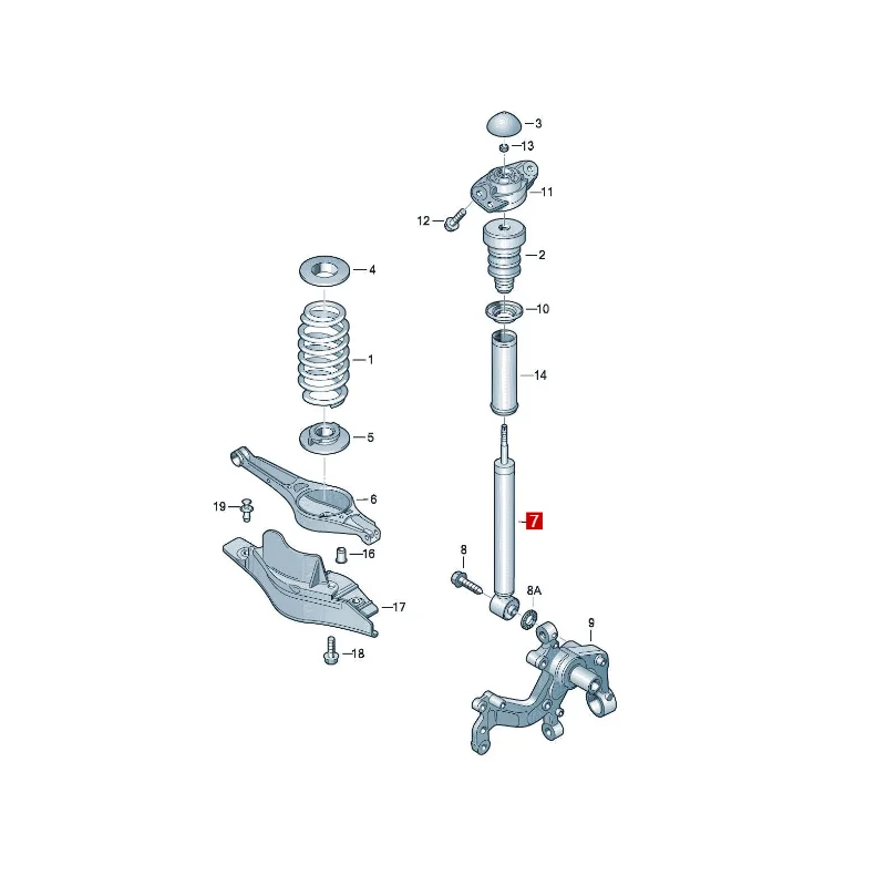 CC Passat Inflatable pressure shock absorber rear shock absorber with electric inductance R  3C0513046D 3C0513045D