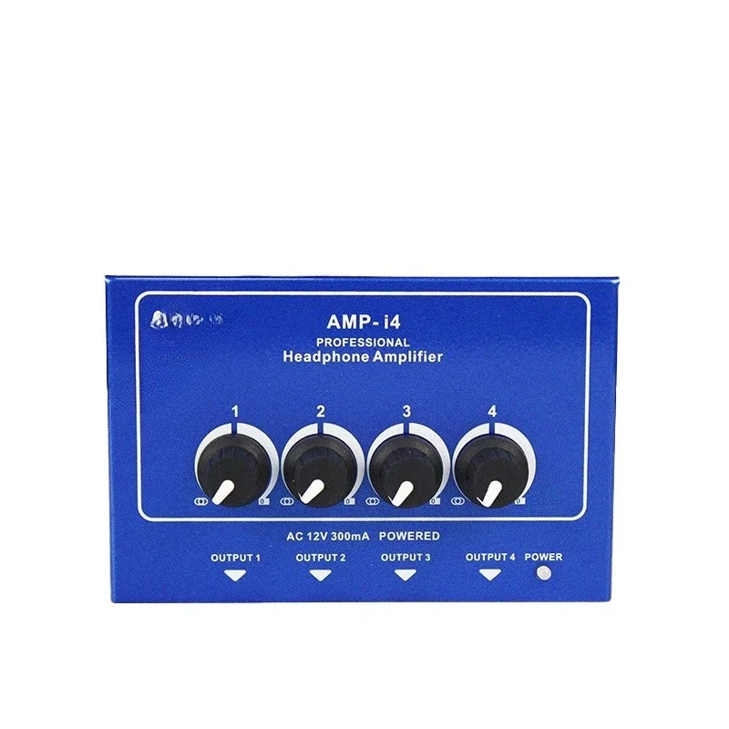 

AMP-i4 Amplifier 4-way Headphone Amplifier Splitter Studio Ear Distribution 3.5mm Recording Cable