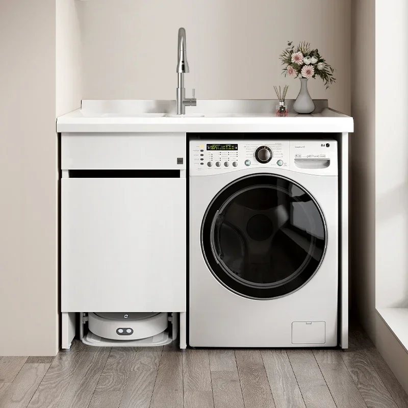

B1 honeycomb aluminum washing machine cabinet significant other balcony integrated cabinet combination wash basin