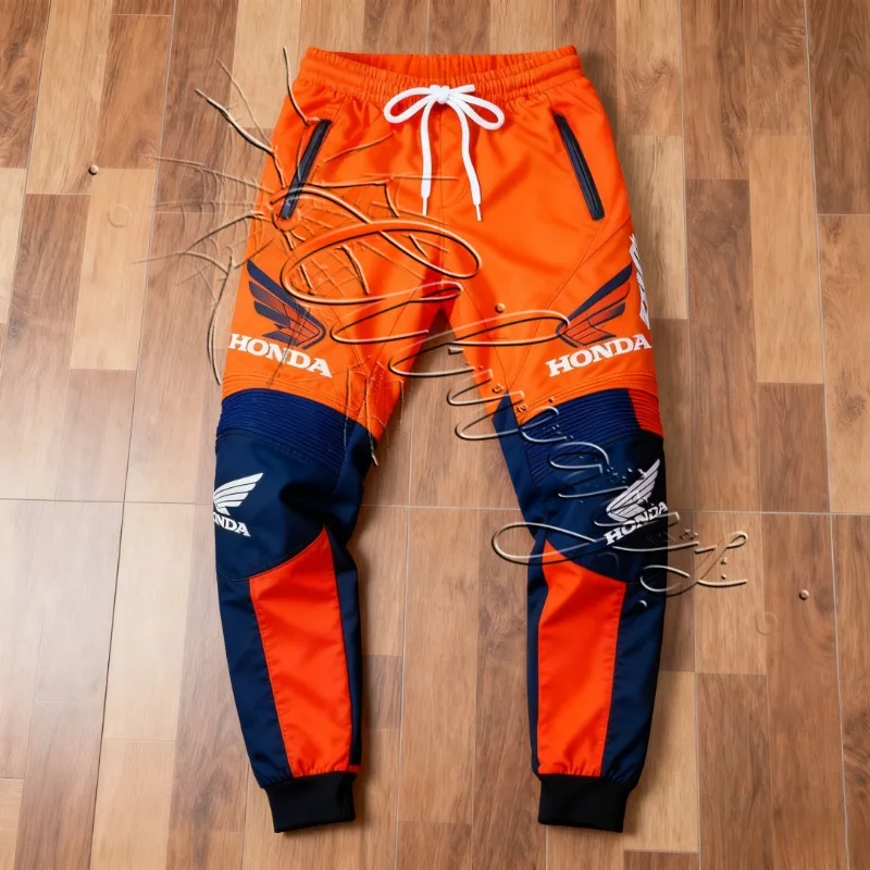 2026 تصميم جديد هوندا سباق الدراجات النارية دعوى الرجال موتو على الطرق الوعرة متحمس السراويل الإنحدار دراجة هوائية جبلية السراويل المألوف الرجعية #4