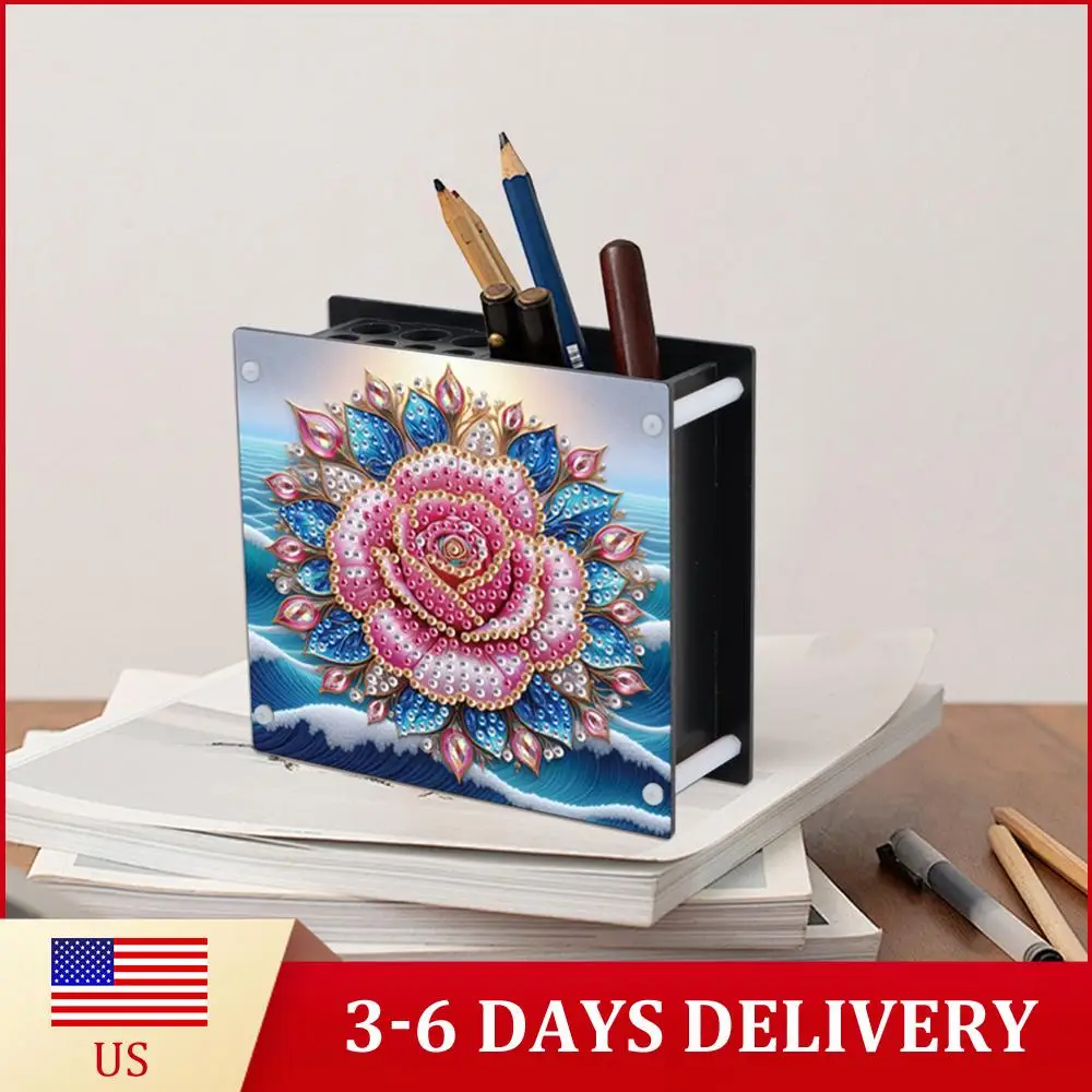 

Набор для алмазной вышивки DIY: акриловый держатель для ручек, органайзер для офисных принадлежностей, коробка для хранения алмазной вышивки на стол