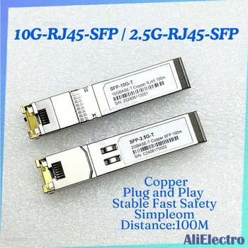 SFP+ 10G Światłowód 2,5G Miedziane moduły SFP Optyczny przełącznik do RJ45 Ethernet Port Gigabitowy moduł nadawczo-odbiorczy Dotyczy Cisco