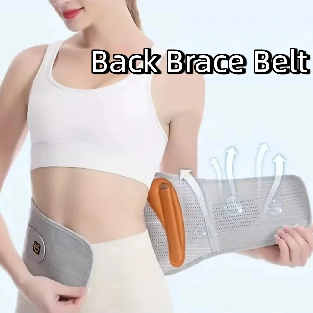 

Dual Adjustable Waist Braces Belt Breathable Ergonomic Lumbar Support Belt Unisex with 3 Pads Waist Trainer Posture Support