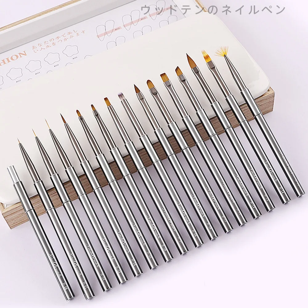 

New Art Nail Brush Liquid Powder Carving UV Gel Extension Builder Painting Brush Lines Liner Drawing Pen Manicure Tools