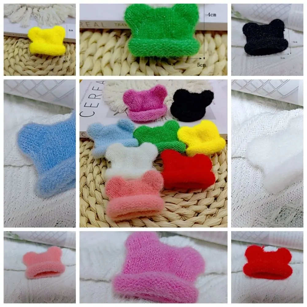 Cotton Cap Knitted Mini Knitted Hats Mini Handmade Materials DIY Decorative Cap Cute Colorful Knitted Finger Cap Girls