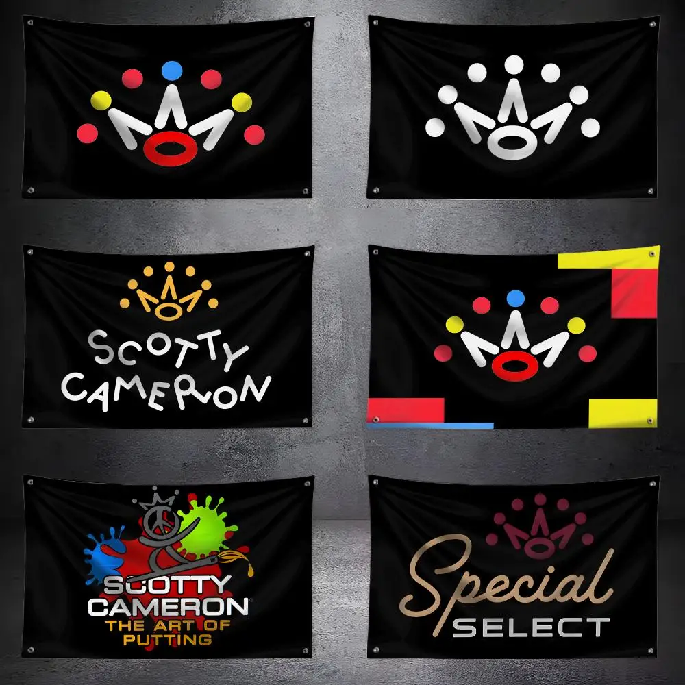 S-ScoTTY C-CameRONS Flags No-installation Foldable Flag, Personalized Logo Banner for Dorm, Outdoor Picnics, Balconies