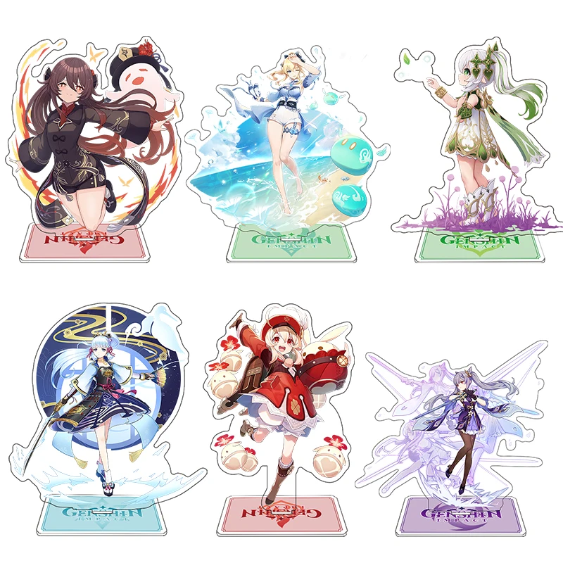 Genshin Impact Figure Model Anime Acrylic Stand Ningguang Figurine Nilou Figma Custom Standees Desktop Decoration Standing Plate