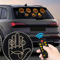 Creative Gesture Lamp Car Interior LED Hand Sign Warning Brake Light Three Models Middle Finger For Rear Windshield Decoration