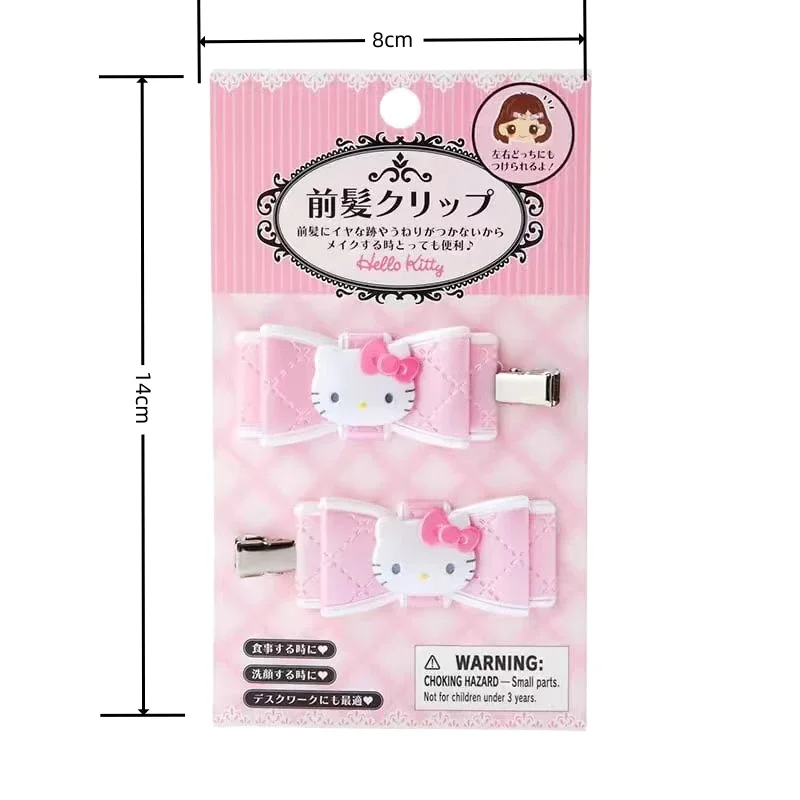 2 قطع سانريوس دبابيس الشعر الكرتون مرحبا كيتي الأسود الجمال دبابيس الشعر لطيف القرفة لفة دبابيس الشعر للأطفال الفتيات هدية