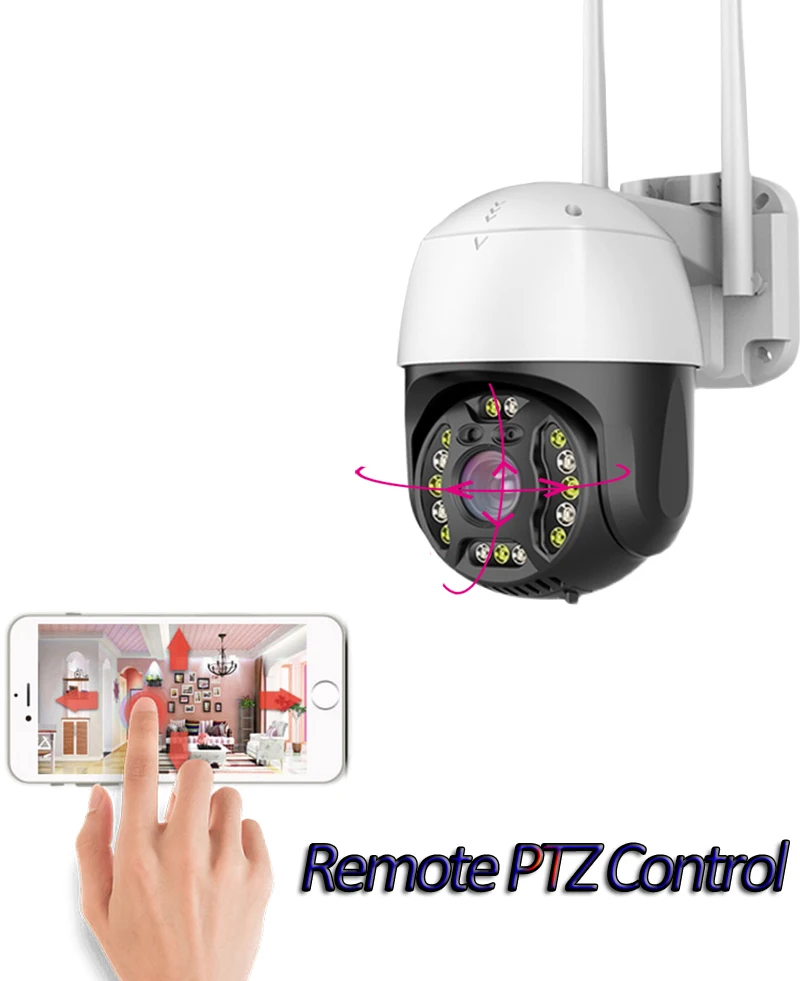 Outdoor WiFi Mini PTZ Dome Câmera IP, UHD Wireless Video Security System, IMX415 Sensor, Pan e Tilt, RTSp, H.265, 4K, 8MP