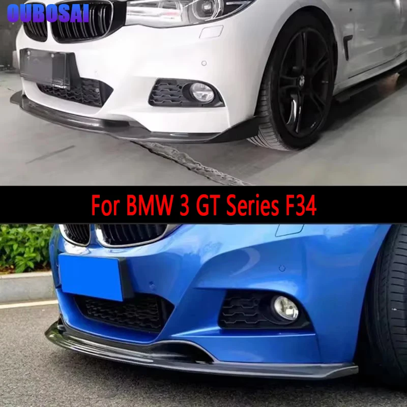 

Для BMW 3 GT серии F34 320i 330i 318i из углеродного волокна, передний бампер автомобиля, переключатель, спойлер, диффузор, комплект кузова для передней губы и подбородка