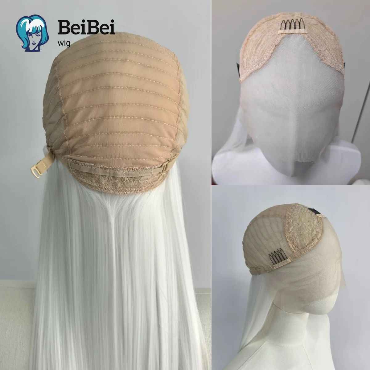 

White Wig 26inch Long Straight 13*4 Lace Front Wigs for Women Wear and Go Heat Resistant Fibers Synthetic Lace Wigs for Cosplay