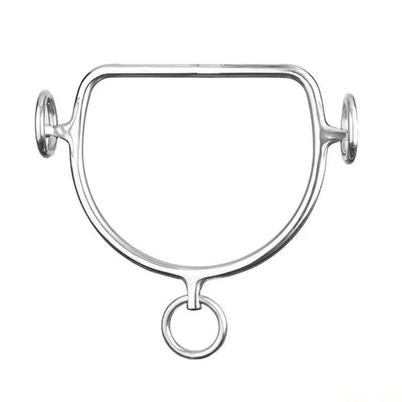 U2JB Metal Training Horse Bit with Side Loop Design for Horse Care
