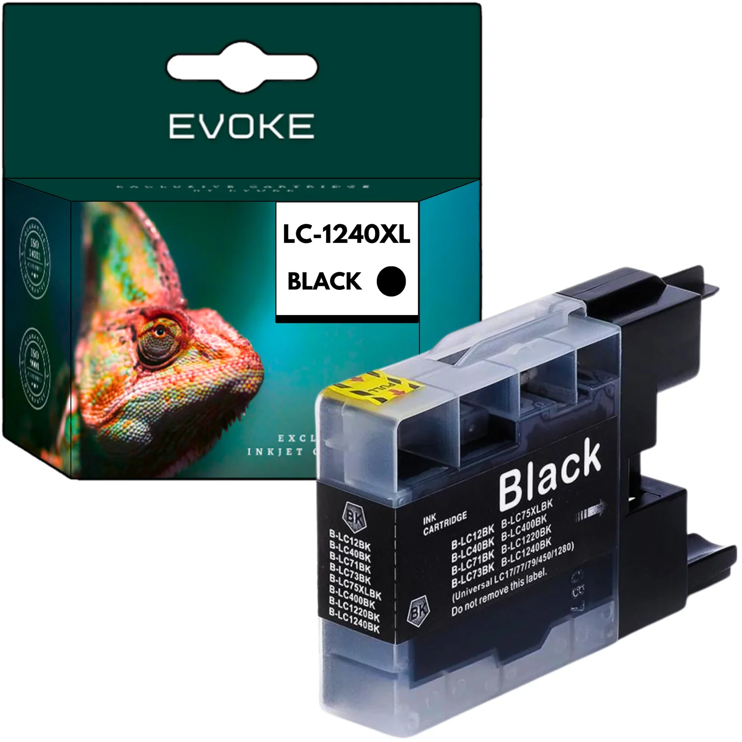Evoke Compatibele Inkt voor Brother Lc-1240 Lc1240 Lc1240Bk Zwart 20 ml 360 Pagina's Dcp-J525W J725Dw J925Dw; Mfc-J430W J625Dw J825Dw J835Dw J5910Dw J6510Dw J6710Dw J6910Dw