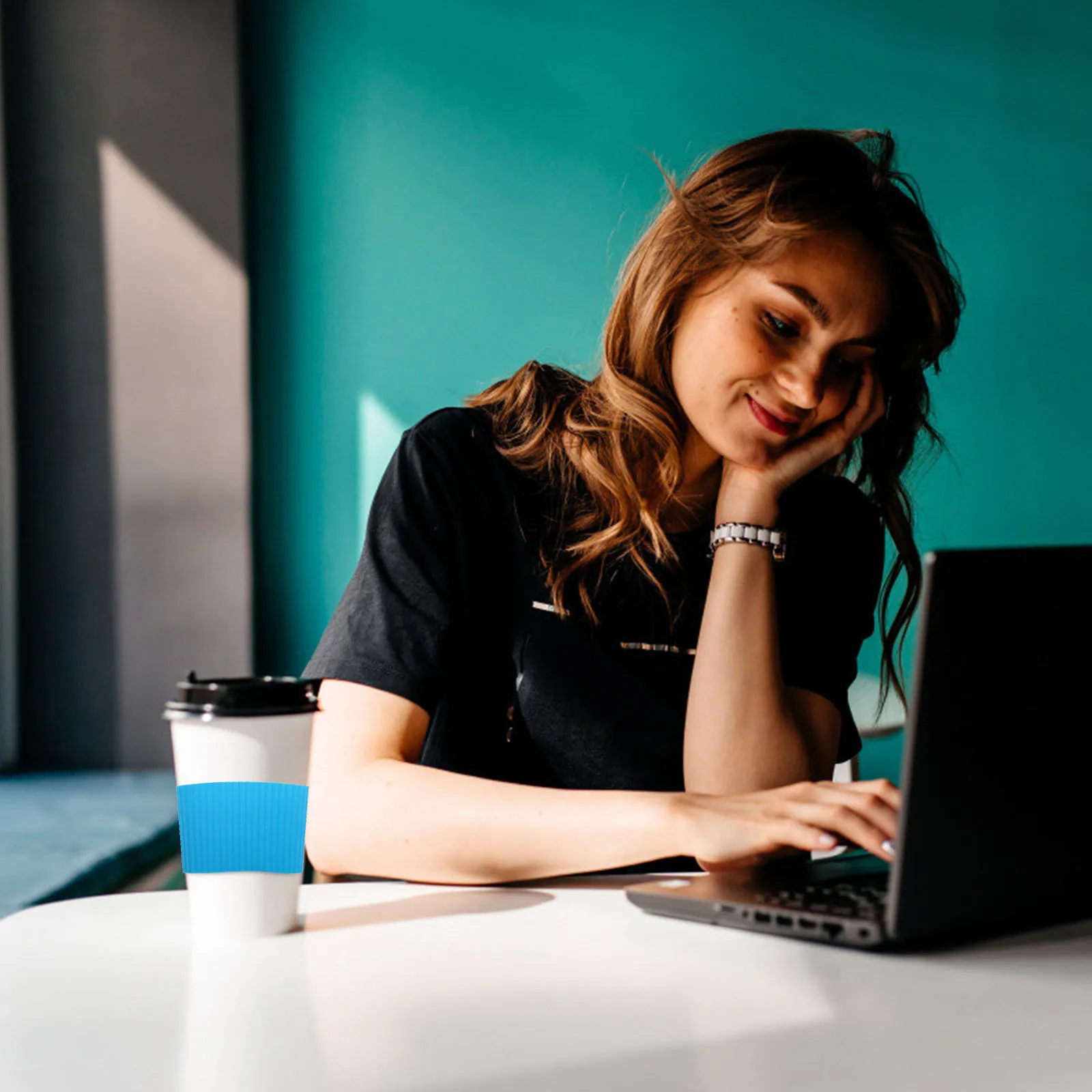 

6pcs Silicone Heat-Insulated Cup Cover Anti-Scald Sleeve For Glass Bottle Durable Non-Slip Minimalist Design Kitchen Bar