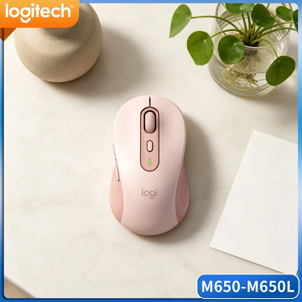 Logitech M650 Ergonomic Wireless Mouse Noise Suppressed Click Smart Scroll Adaptation High Accuracy Sensor Business Computing