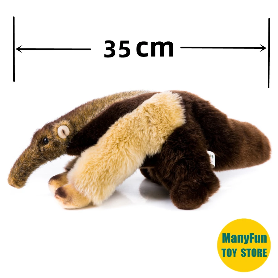 Giant Anteater High Fidelity Cute Plushie Tamandua Plush Toys Lifelike Animals Simulation Stuffed Doll Kawai Toy Gifts