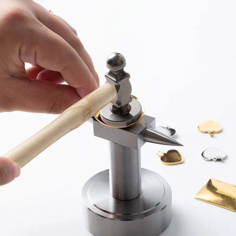 Professional Miniature Jewelry Hammer with Handle Convenient Metalworking Tool Practical Jewelry Making Supplies