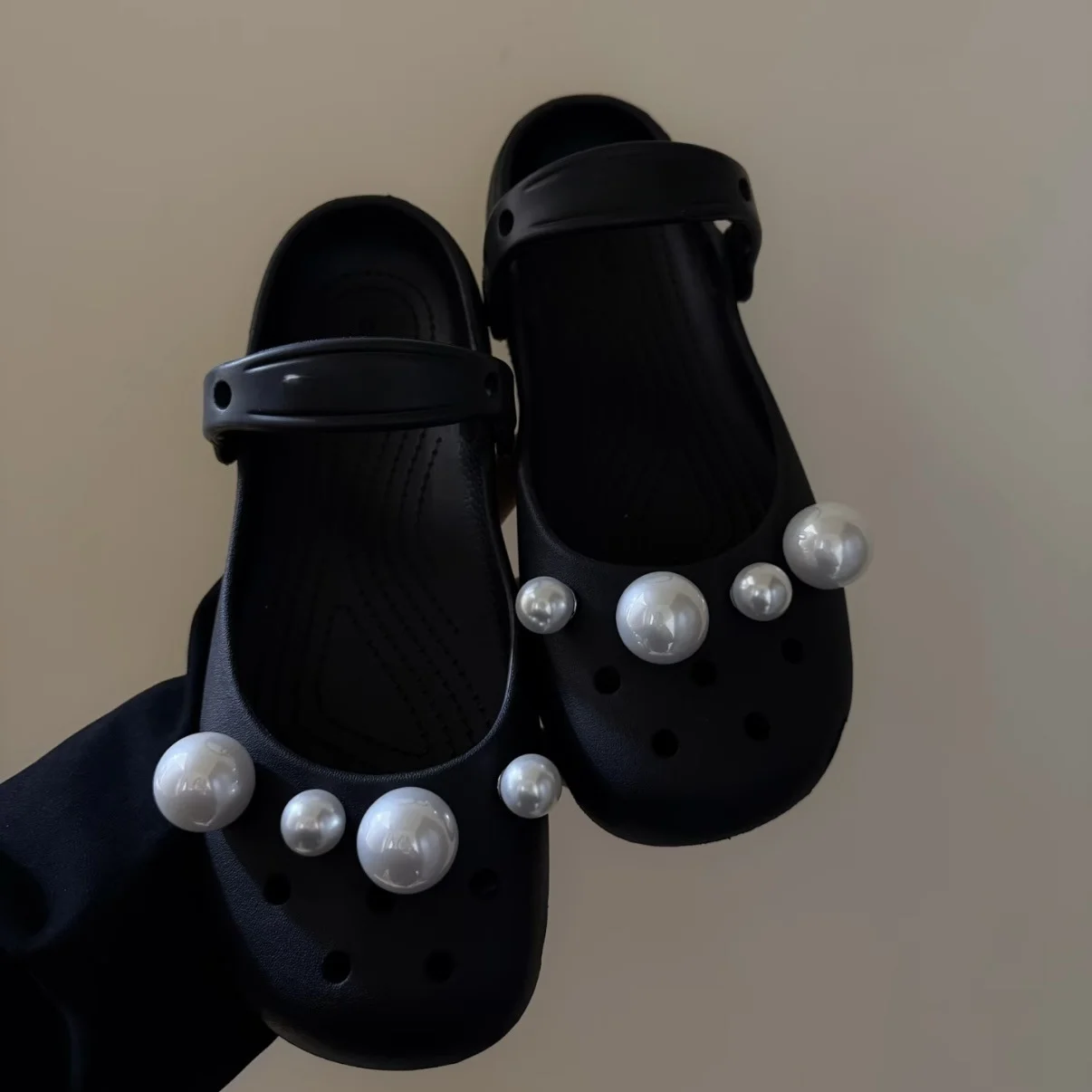 Luxury Pearl Shoe Charms Set Women Retro Ballet Shoes corc charms pack fashion Shoe decorations DIY Pearl Shoe Accessories 1Set