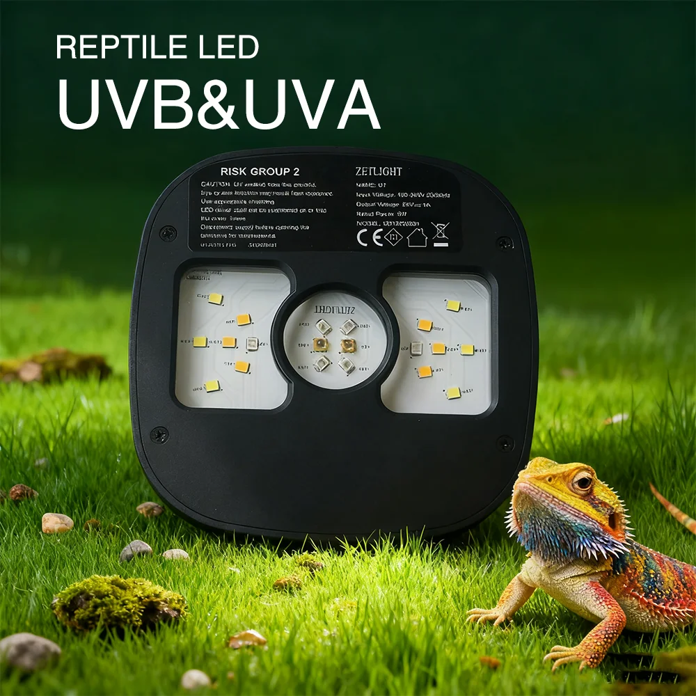 Умный светильник для рептилий ZETLIGHT с таймером и диммером, подходит для комбинированной лампы Repti Basking и UVB