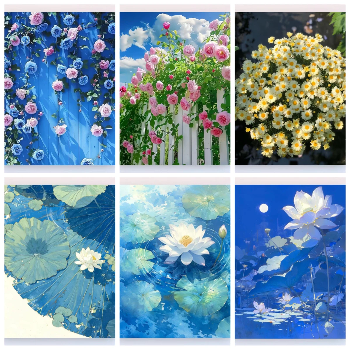 Acrylic Paint By Numbers Plants flowers and scenery Oil Painting Package Art Picture For Bedroom Wall Adults Hand Painted Gift